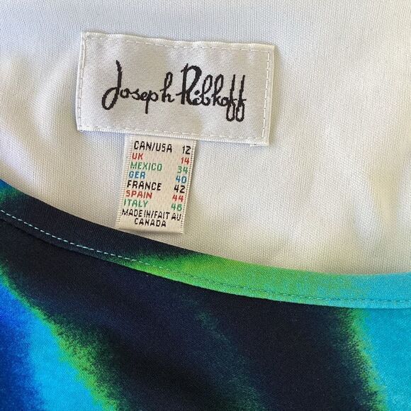 Vintage Joseph Ribkoff sleeveless dress size 12 small.  0310 - Picture 8 of 9